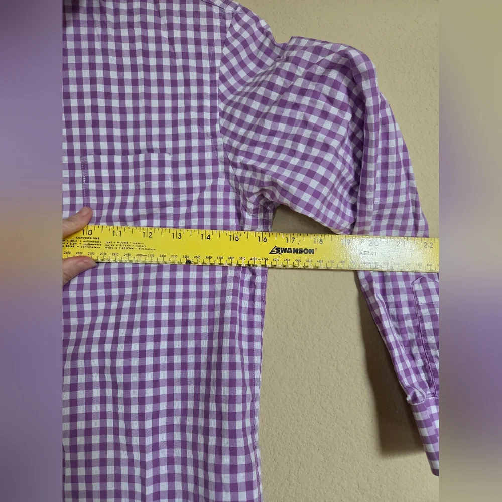 Kids Purple White Gingham Dress Shirt Report Collection 12 Easter Spring Dressy
